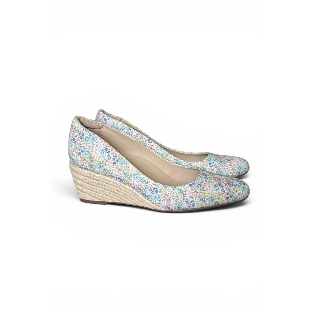 ABEO Quinn Women’s Colorful Floral Print Wedge Espadrille Slip On Shoes Size 10